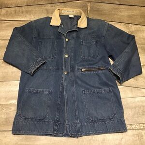 Vintage No! Jeans Chore Barn Women’s Work Corduroy Collar Denim Jacket Medium